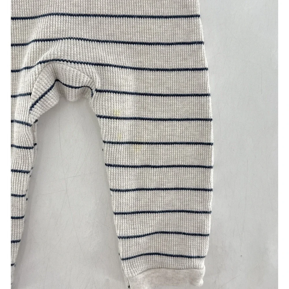 Old Navy Toddler One‎ Piece Outfit Romper Navy Ivory Striped 18-24 Months Flaw